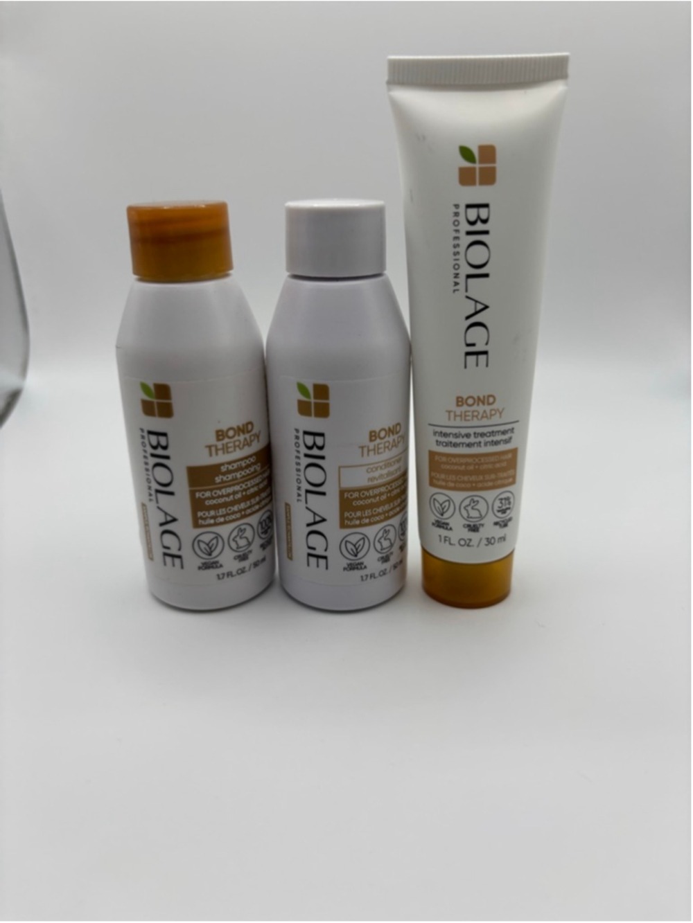 Biolage Bond Therapy Travel Set Shampoo Conditioner Treatment 3pc New - Picture 2 of 5